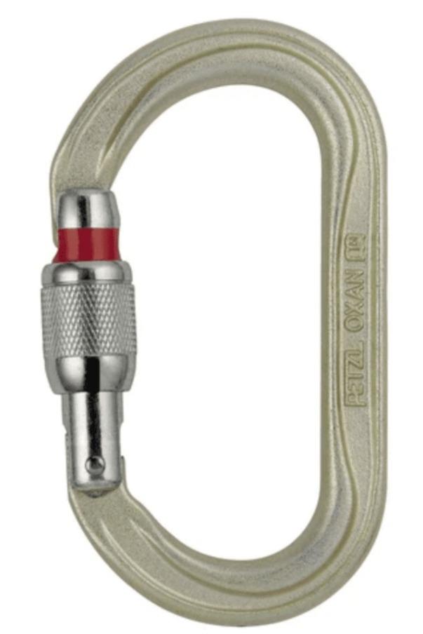 Mosquetón Acero Oval Rosca 38kN OXAN