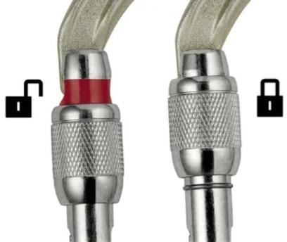 Miniatura Mosquetón Acero Oval Rosca 38kN OXAN - Color: GRIS