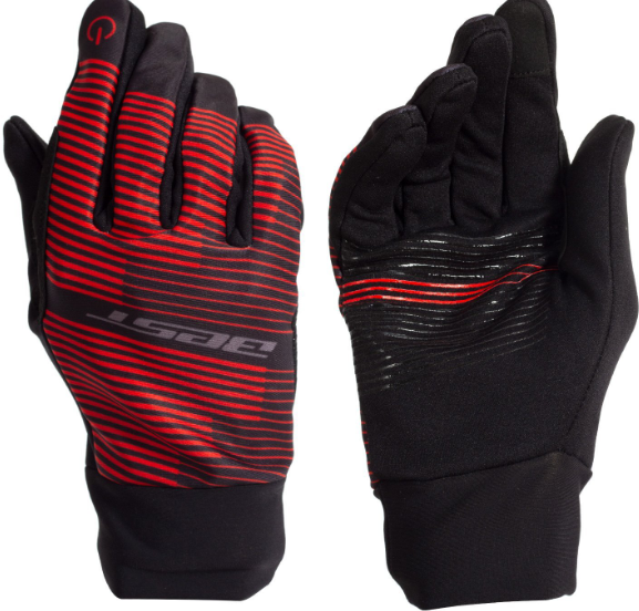 Guante Mtb Invierno Termico / Touch - Color: Negro/Rojo