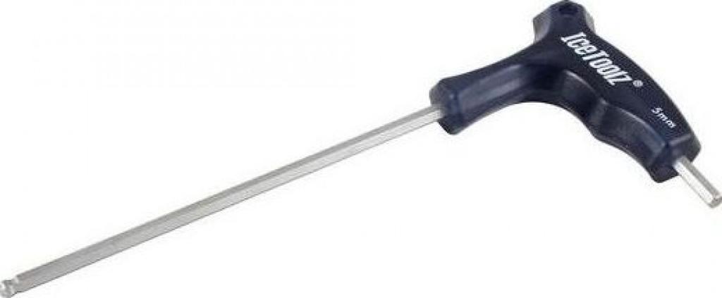 Llave Allen 5.0mm Punta Redonda - Color: Negro-Plateado