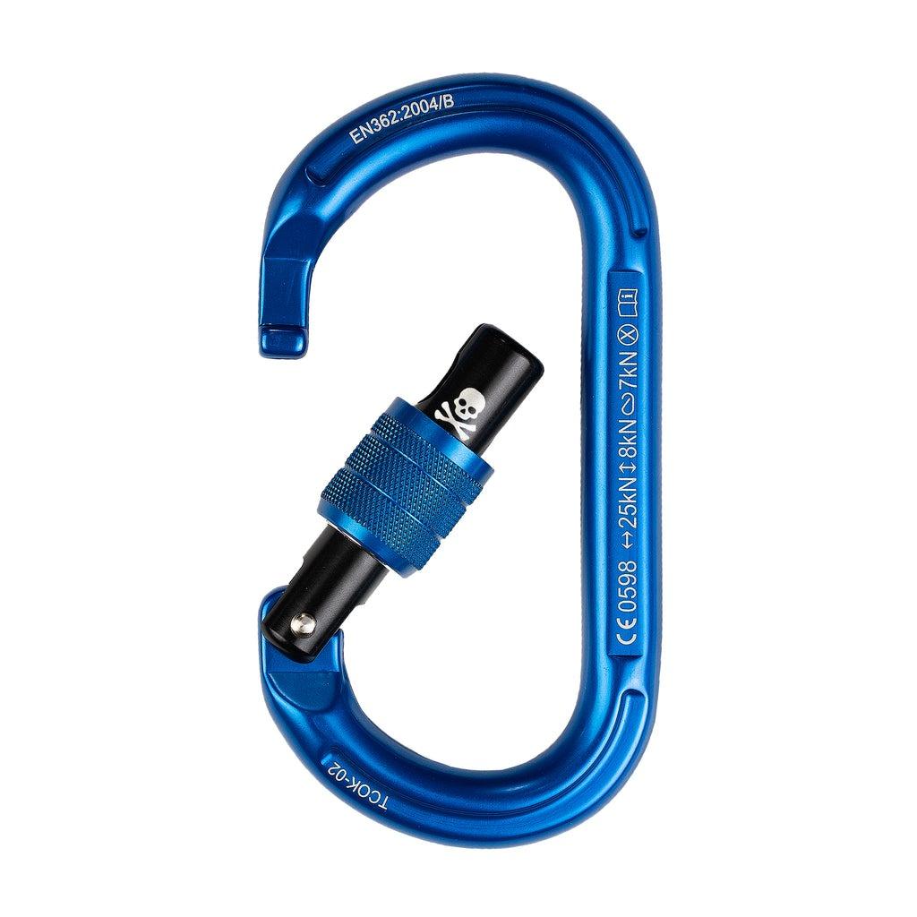 Miniatura Mosquetón Oval K Locking Carabiner - Color: Azul
