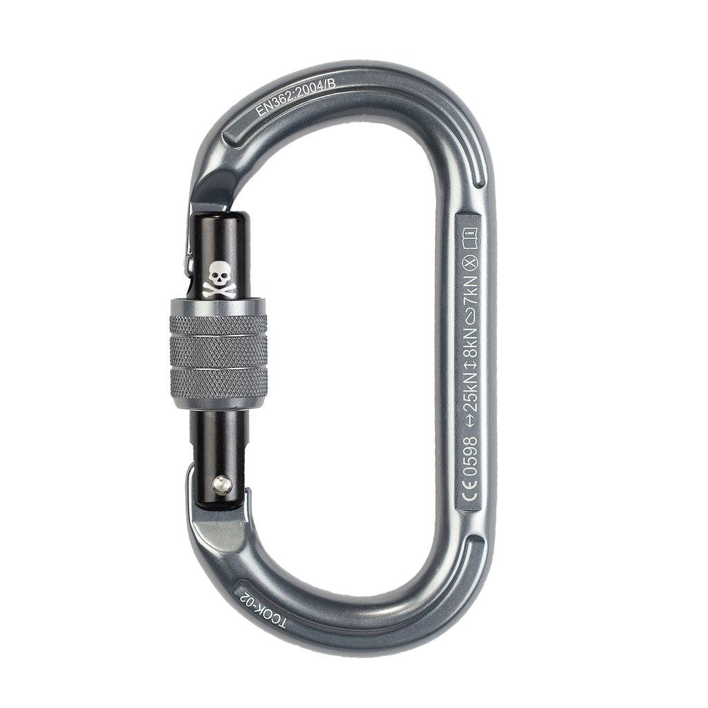 Miniatura Mosquetón Oval K Locking Carabiner - Color: Gris