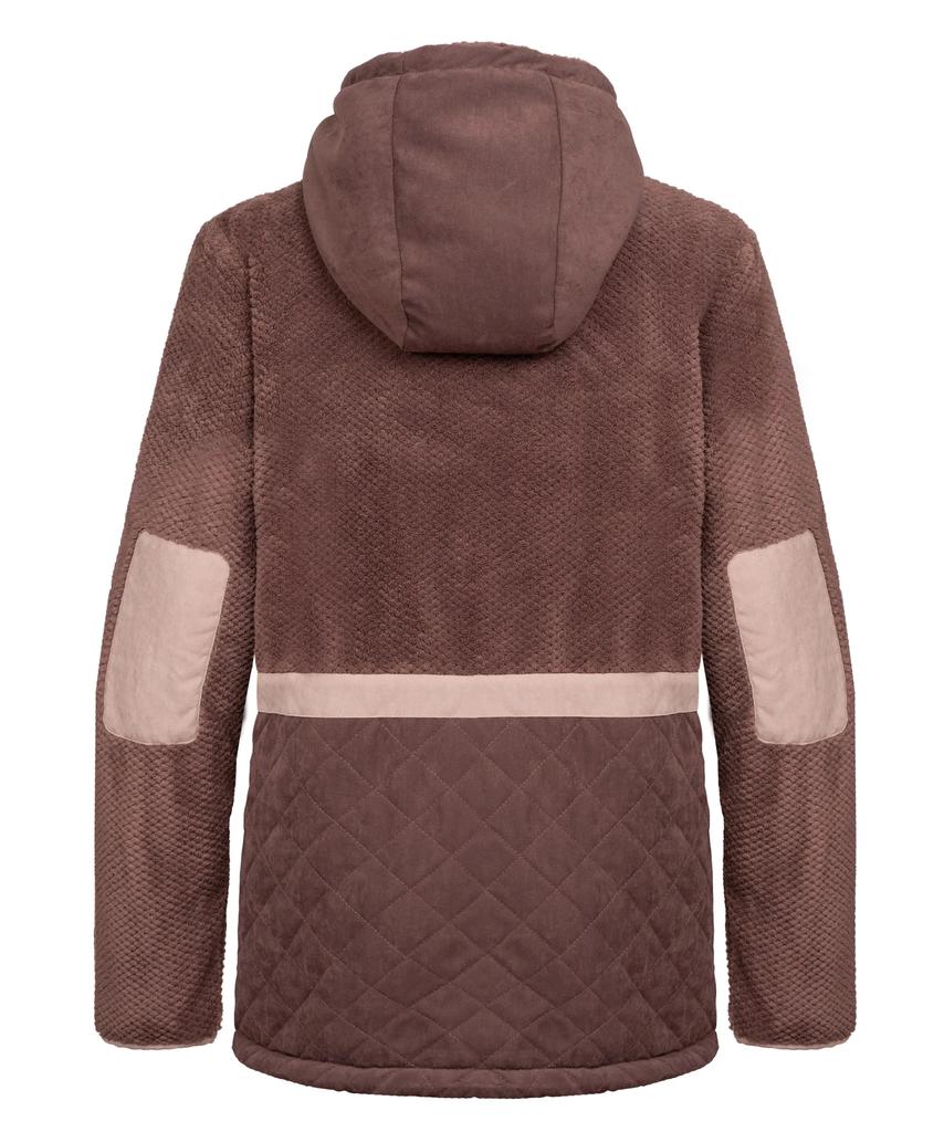 Short Fleece Hoodie Zulip Mujer - Color: Rosa Claro