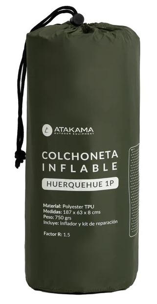 Miniatura Colchoneta Inflable Trekking/Camping Huerquehue - Color: Verde