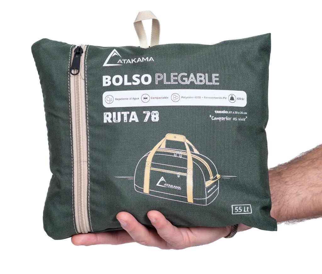 Bolso Plegable Duffle Ruta 78 55 Lt - Color: Verde