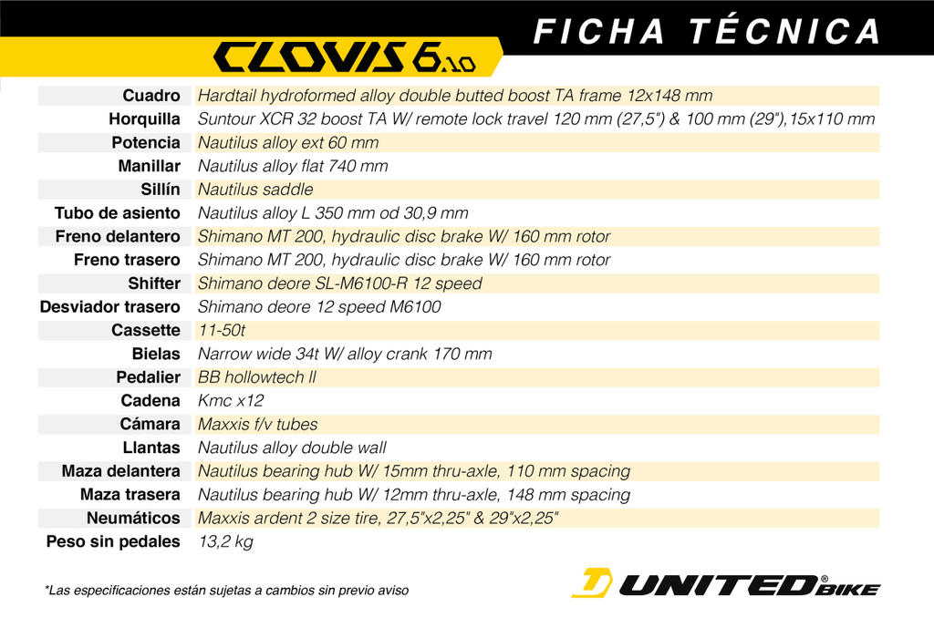 Miniatura Bicicleta Clovis 6.10 Aro 27.5 - Talla: M, Color: Cafe-Verde