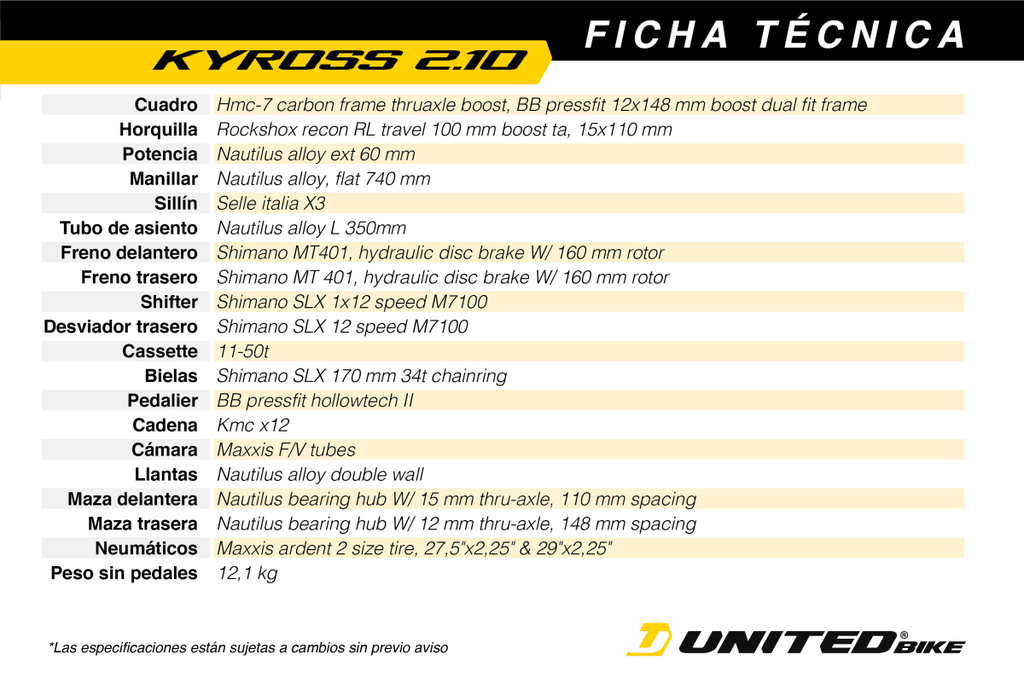 Miniatura Bicicleta Kyross 2.1 Aro 27.5 -