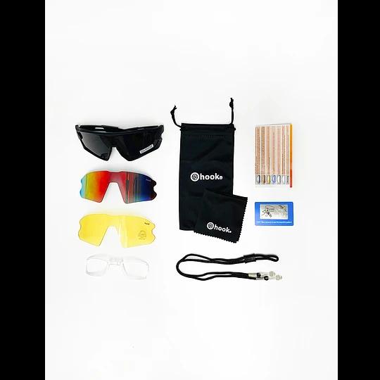 Lente Multisport Con 2 Micas Y Clip Optico - Color: Negro