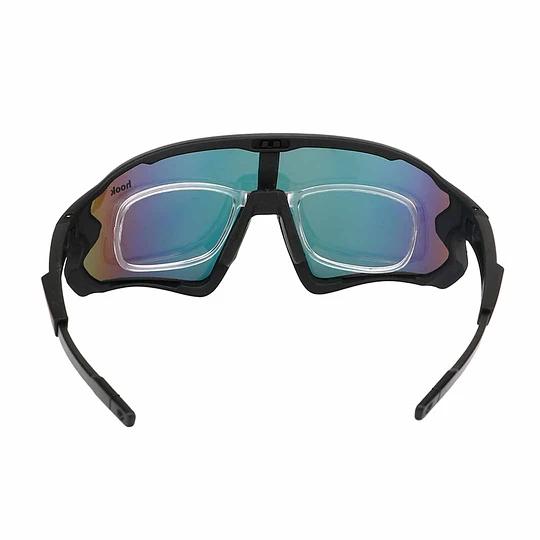 Miniatura Lente Multisport Con 2 Micas Y Clip Optico - Color: Negro