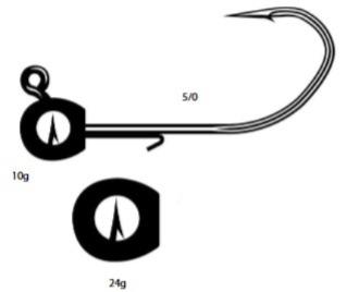 C/Vinilo Bullet JIG 5/0 24G X2