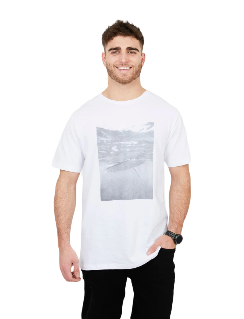 Polera Surf De Hombre - Color: Blanco