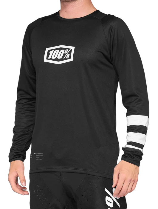 Jersey De Ciclismo R-Core Manga Larga Hombre - Color: Negro