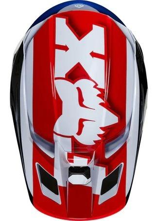 Miniatura Casco Moto Niño V2 Hayl - Color: Azul/Rojo, Talla: M