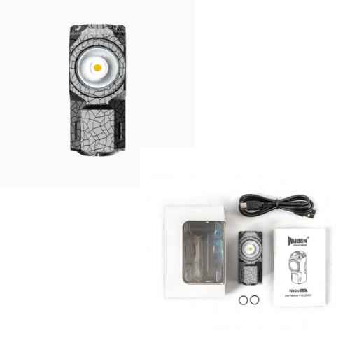 Miniatura Linterna Compacta Nichia LED de Titanio TC4 - Color: Crack