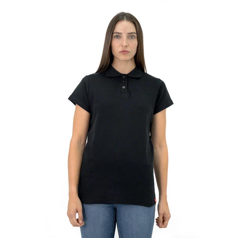 Polera Pique Manga corta Mujer - Color: Negro