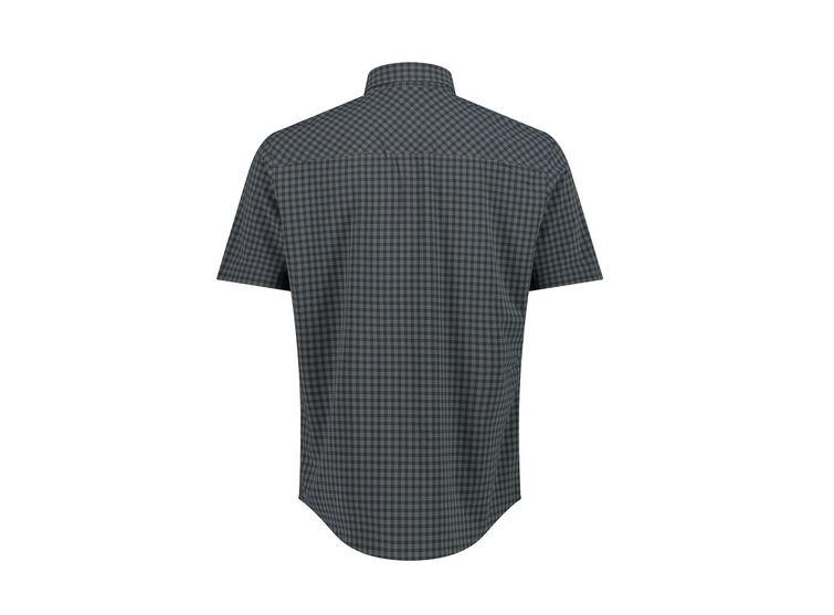 Miniatura Camisa Hombre Manga Corta Con Bolsillo Frontal - Color: Gris Oscuro