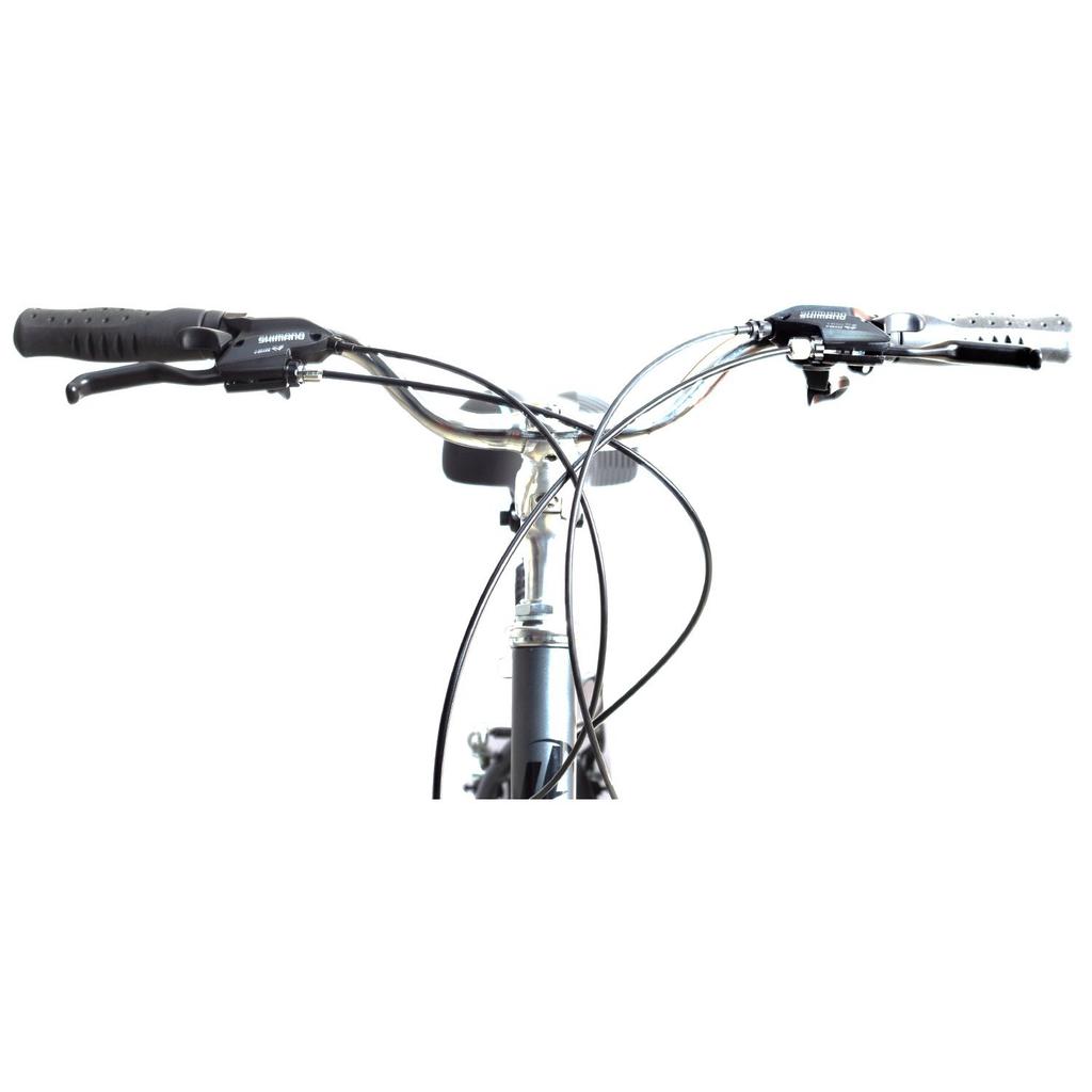 Miniatura Bicicleta Emily Aro 700 21V, V Brake. - Color: Gris Claro/ Verde