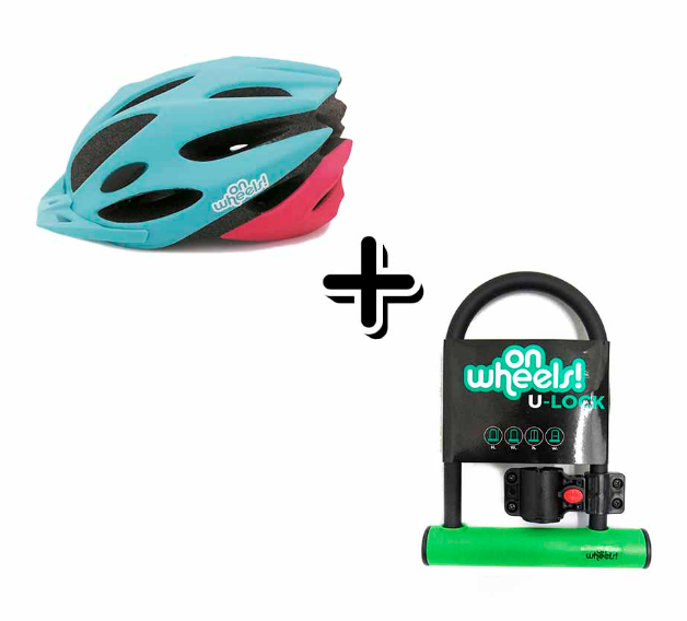 Casco Sport Calaita + U-Lock Corto Con Soporte -