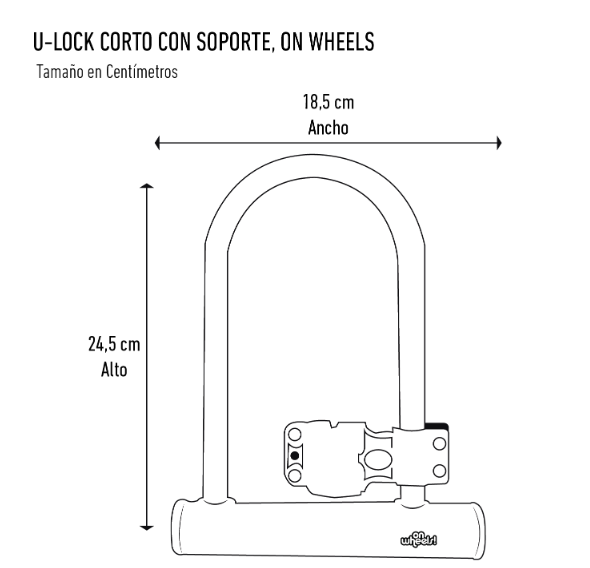 Casco Sport Calaita + U-Lock Corto Con Soporte -