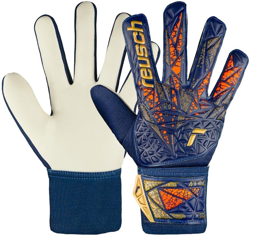 Guante Arquero Attrakt Starter Solid Junior GK24 - Color: Azulino-Dorado-Blanco