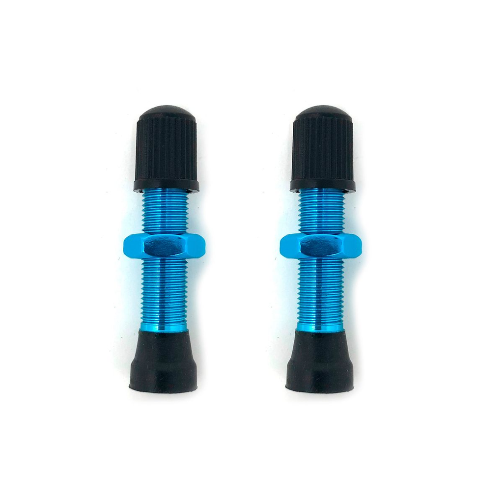 Miniatura Válvulas Schrader A/V Tubeless Aluminio 2U - Color: Azul