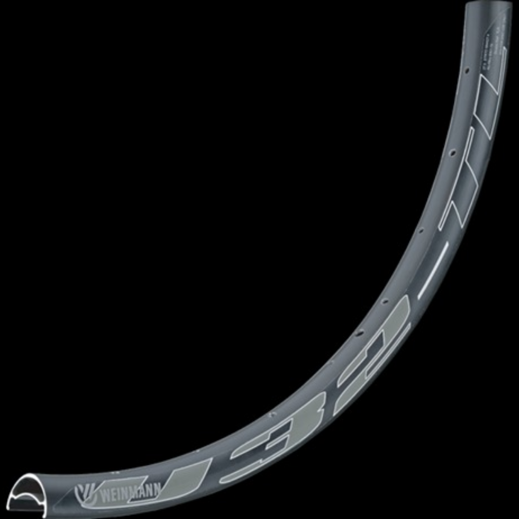 Pack Weinmann Llantas U32 TL 27.5" Asimétrica Ojetillos 32H Presta Negro 10U  Pack Llantas Weinmann U32 TL 27.5ʺ Asimétrica Ojetillos 32H Presta