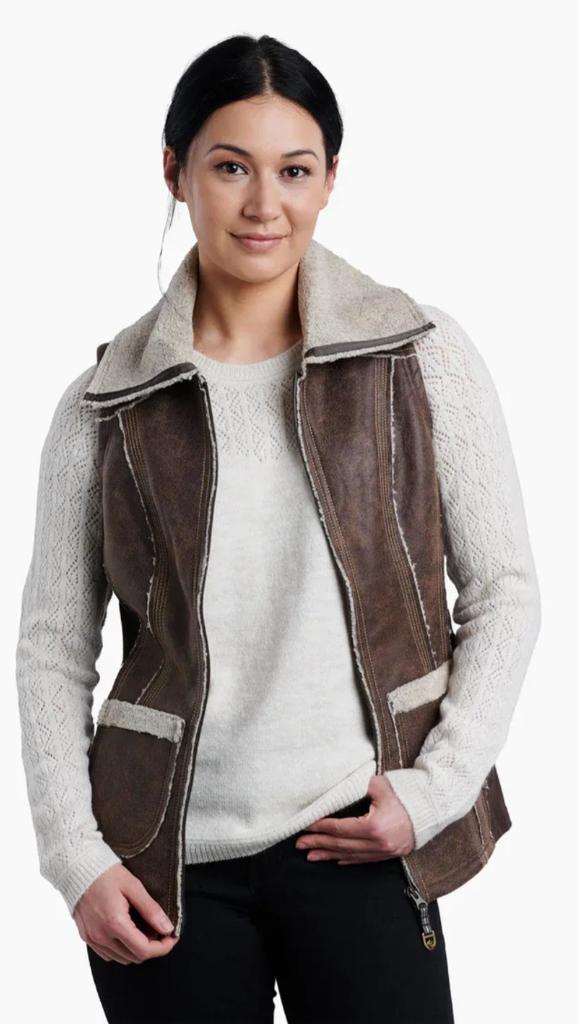 Miniatura Chaqueta Mujer Dani Sherpa Vest - Color: Marrón