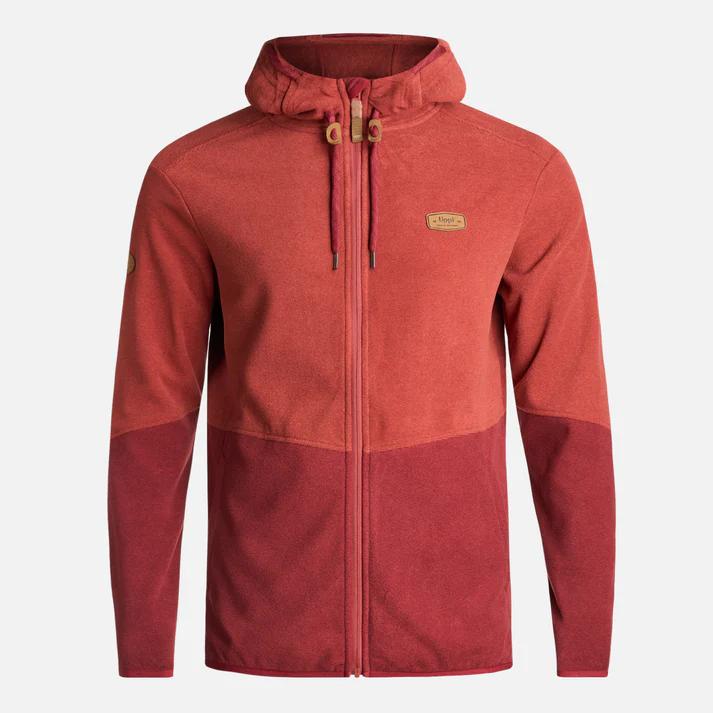 Poleron Hombre Stripes Nano-F Full Zip Hoody - Color: Burdeo