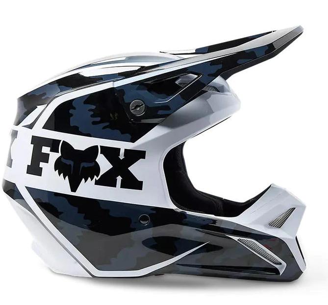 Miniatura Casco Moto V1 Nuklr  - Color: Negro - Blanco