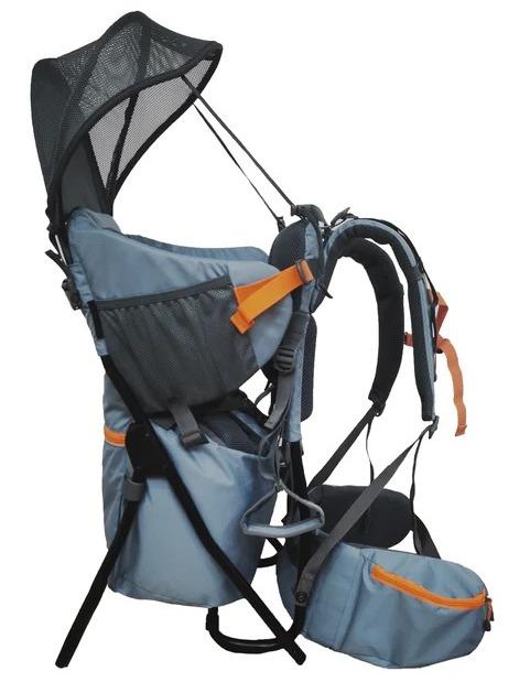 Mochila Portabebé Leonera - Color: Celeste Gris