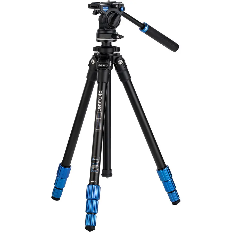 Kit Trípode de Aluminio para Video + monópodo Serie Aero Cabezal S4PRO -