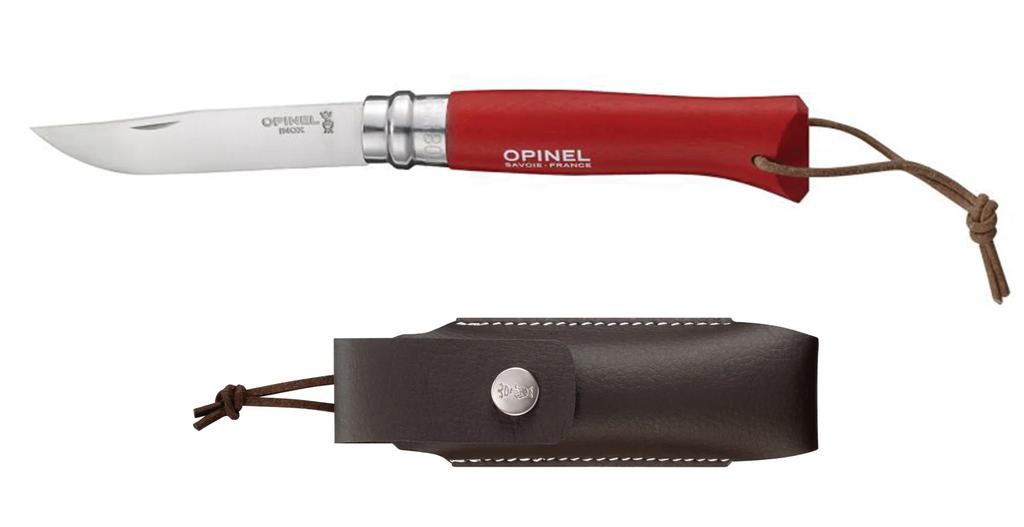 Miniatura Cuchillo  N°8 Trekking Con Funda - Color: Rojo