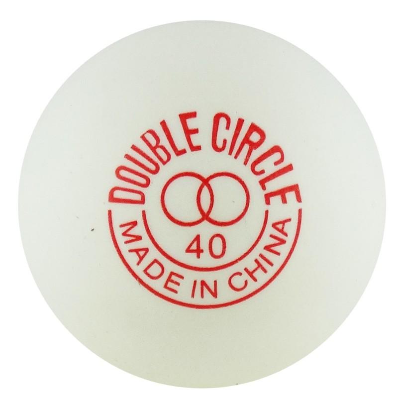 10 Pelotas Ping Pong Doble Circulo - Color: Blanco