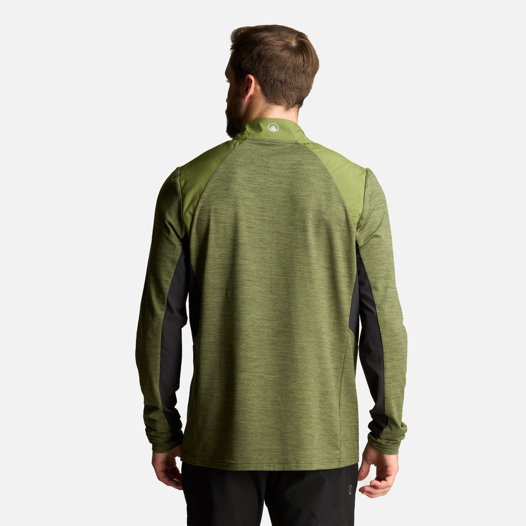 Miniatura Poleron Hombre Egger 1/4 Zip Melange - Color: Verde