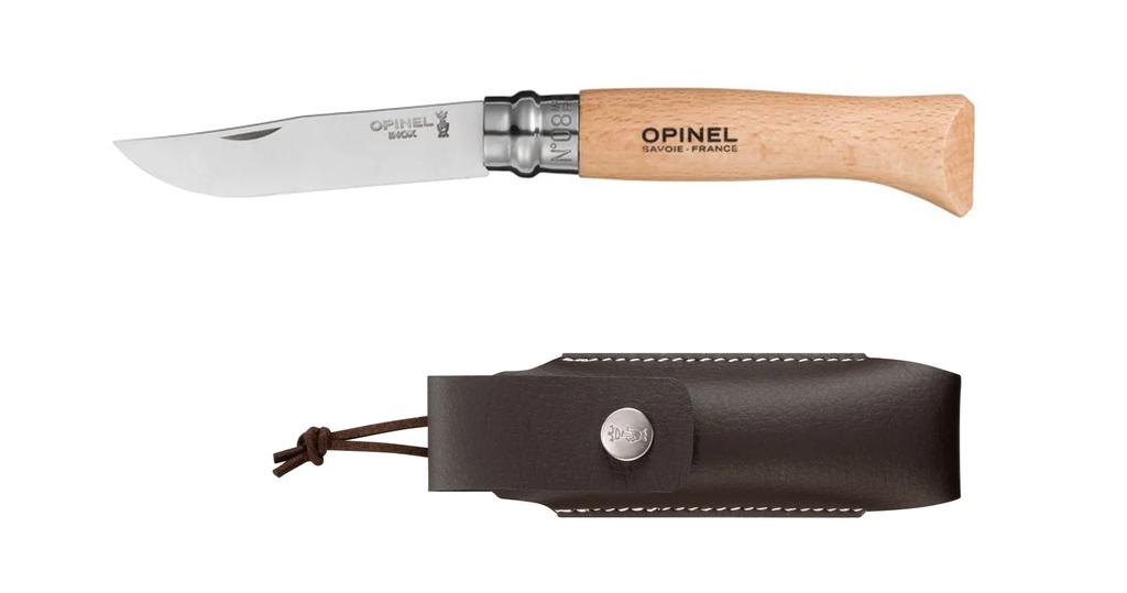 Miniatura Cuchillo  N°8 Trekking Con Funda - Color: Madera