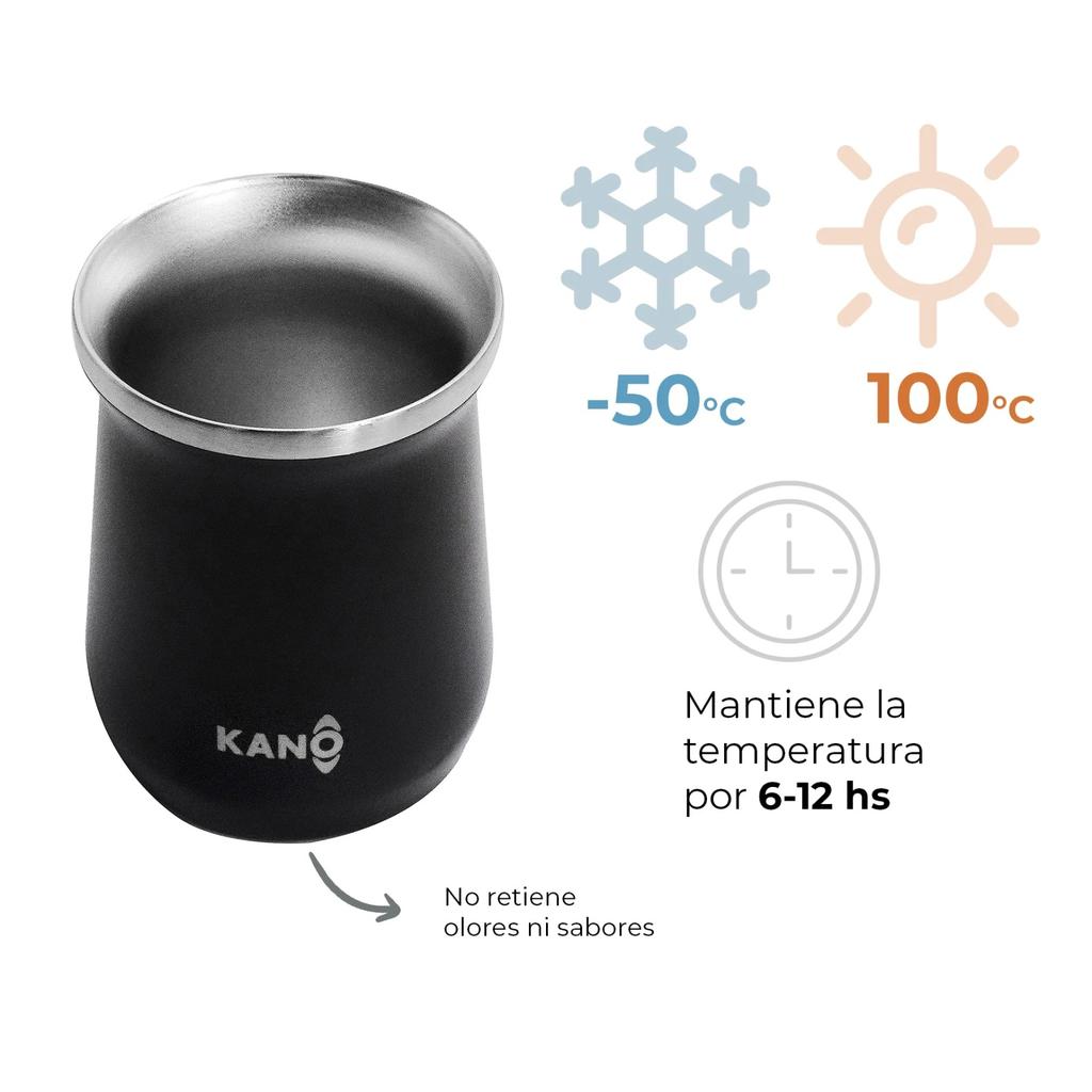 Miniatura Mate Térmico de Acero Inoxidable 230ml -