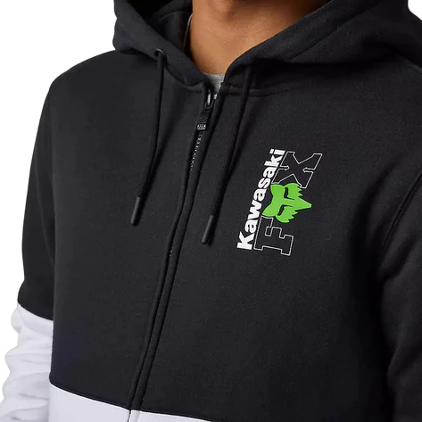Poleron Lifestyle X Kawasaki - Color: Negro-Blanco