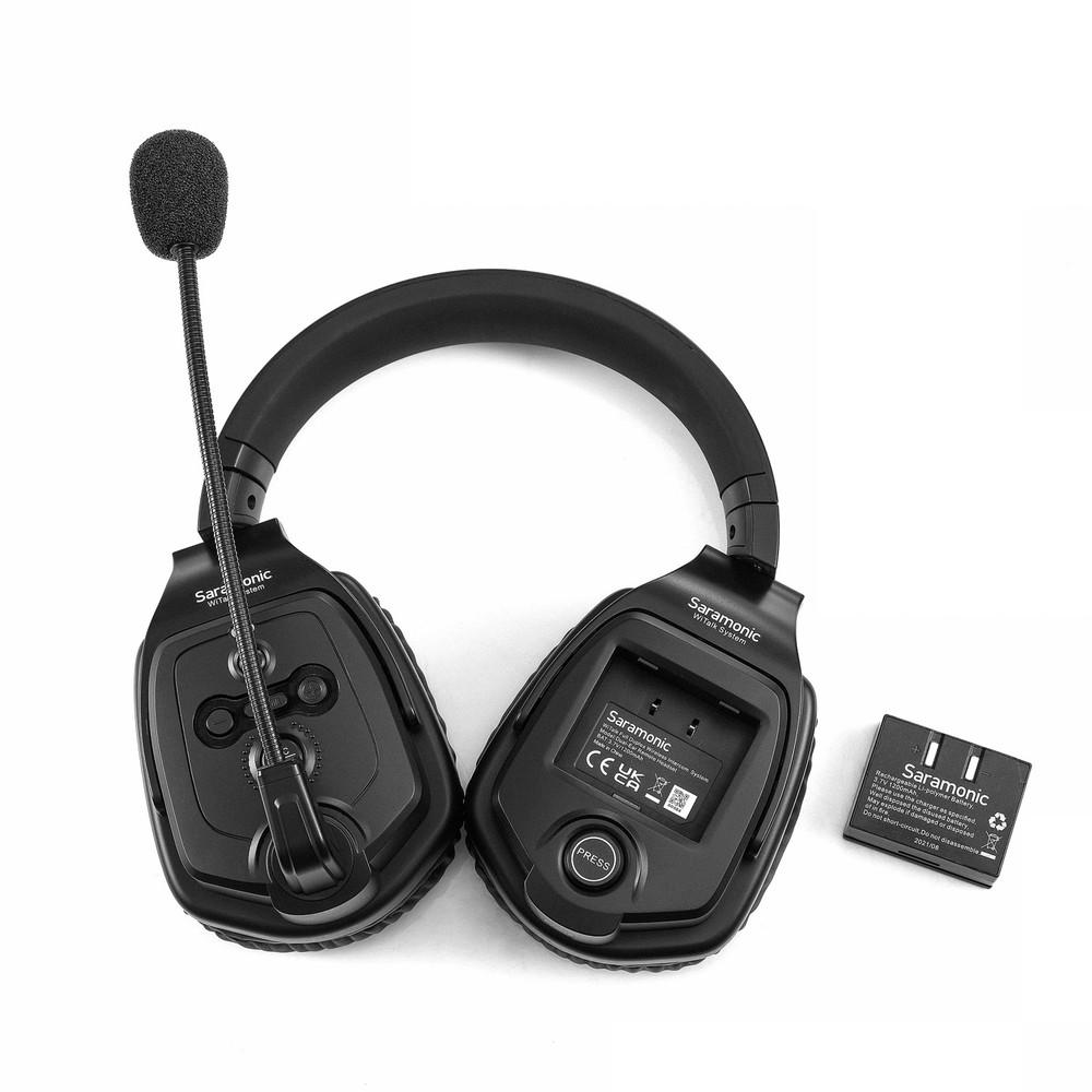 Miniatura Headset Remoto dual para sistemas WiTalk -