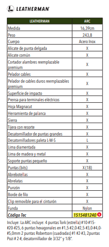 Multiherramienta ARC #833076_ -