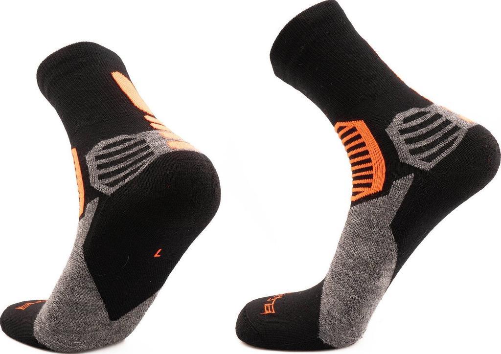 Calcetines De Alpaca Outdoor - Color: Negro-Naranjo