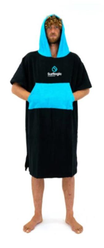 Toallon Poncho Adulto  - Color: Black Cyan