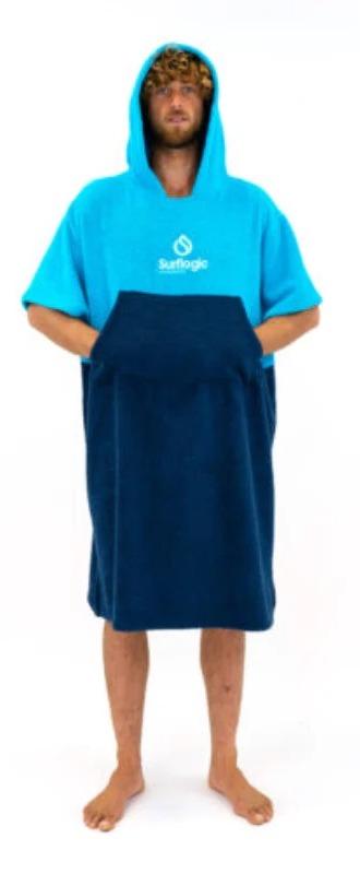 Toallon Poncho Adulto  - Color: Navy Cyan