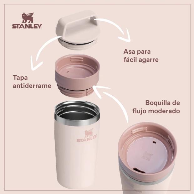 Miniatura Mug Cafe To Go 354 ml - Color: Rosa Palo