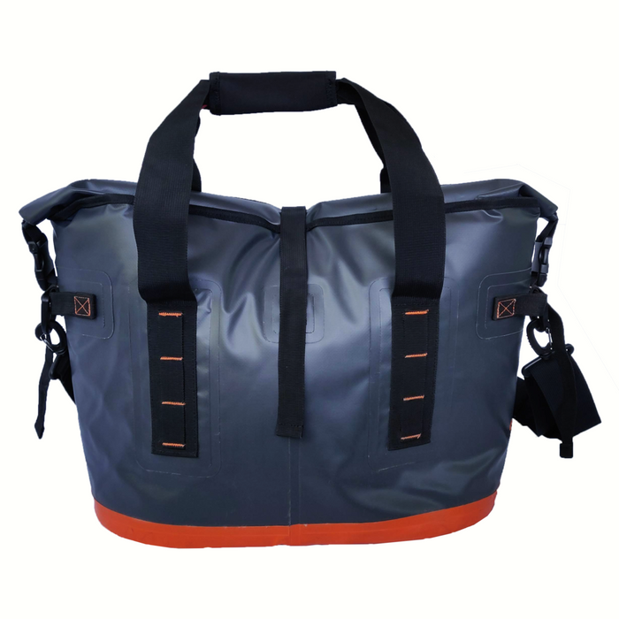 Soft Cooler Premium 25 Lts Waterproof - Color: Negro / Naranjo