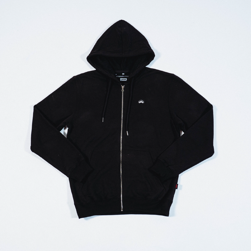 Erizos Hood Basic Zip - Color: Black White