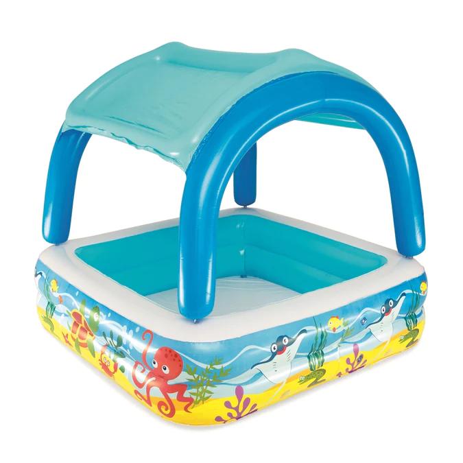 Piscina Inflable Con Toldo 1,40m x 1,40m x 1,14m