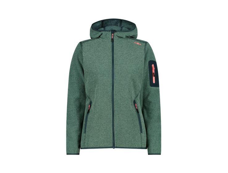 Miniatura Polar Mujer Mélange Knit-Tech Hooded Heavy - Color: Verde