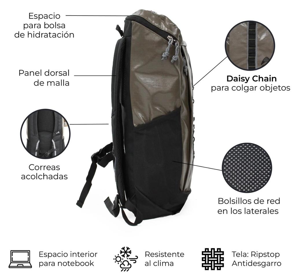 Miniatura Mochila Outdoor 25L Andes  - Color: Marrón