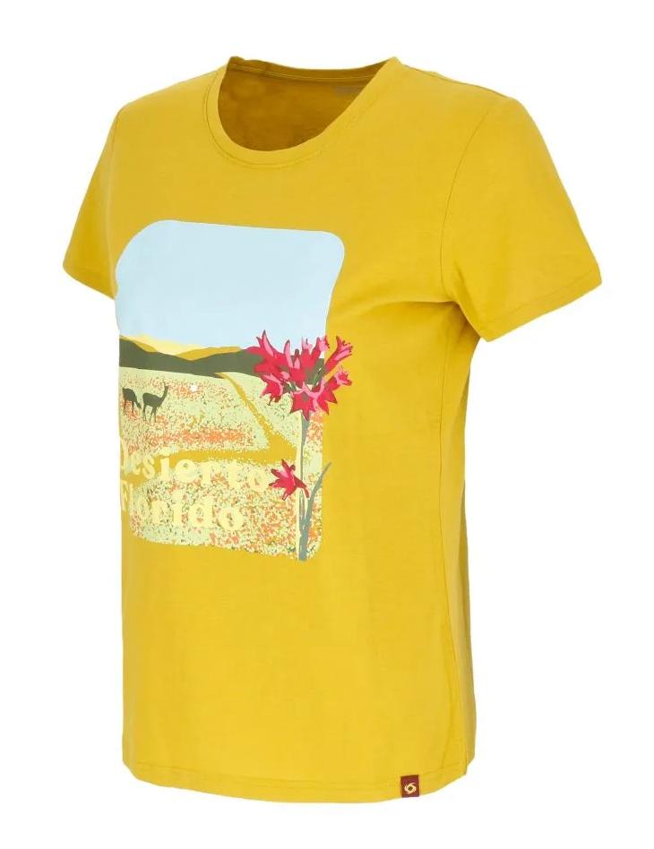 Polera Manga Corta Florido Women - Color: Amarillo