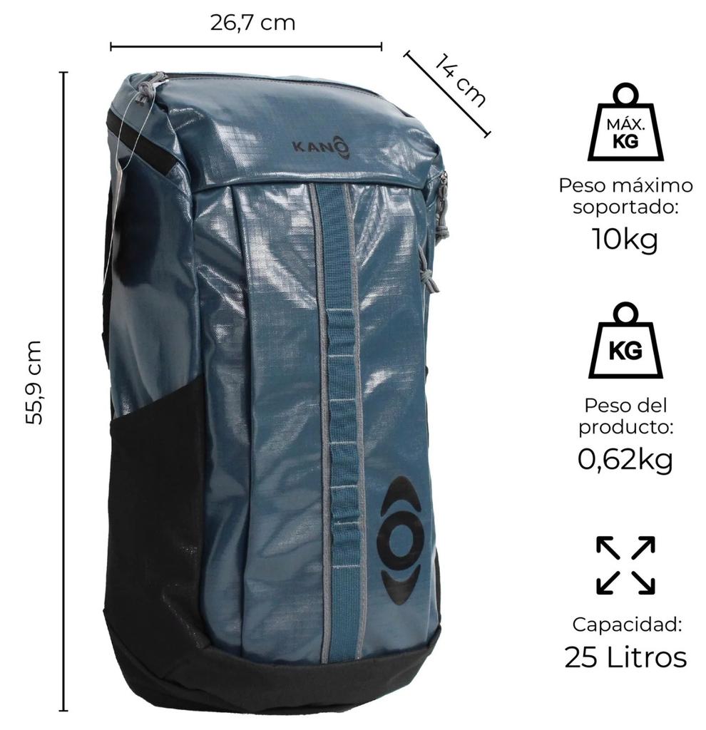 Miniatura Mochila Outdoor 25L Andes  - Color: Azul Petroleo